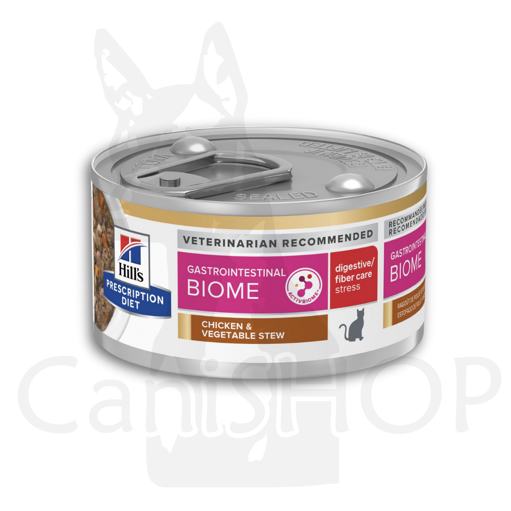 [HIL604202] HILLS FELINO GASTROINTESTINAL FIBRA / MICROBIOTA GI Biome LATA ESTOFADO 0.08 KG